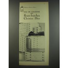 1956 Christian Dior Eau de Cologne aux Fleurs Fraiches Advertiement