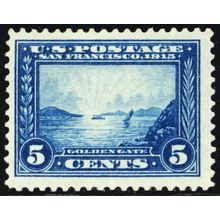 399, Mint VF LH 5¢ Golden Gate - Very Fresh SCV $70.00 - Stuart Katz