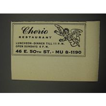 1955 Cherio Restaurant Advertisement