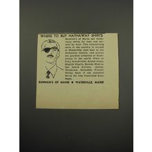 1955 Hathaway Shirts Ad - Where to buy Hathaway Shirts