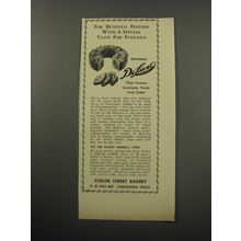 1955 Collin Street Bakery DeLuxe Fruit Cake Ad - For business friends