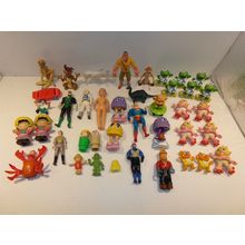 Lot of Vintage Hard Plastic Figures - Peanuts, Muppets, Superman, Disney, Tarzan