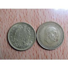 Spain 1970 Franco 1966-1970* 1 Peseta Coin