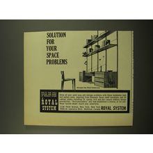 1961 Royal System Furniture by Paul Cadevius Advertisement - Solution for space