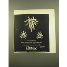 1961 Cartier Clip and ear-clips Advertisement - Fanciful Foliage