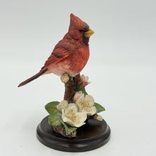 Vintage Country Artists UK Spring Cardinal w Cherry Blossom Figurine 4” Painted