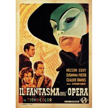 The Phantom Of The Opera- Italian- 1943 Poster Canvas Movie Film Print A0 A1 A2