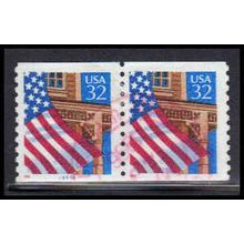 Used 2913 32c U.S. Flag Over Porch Fine CNP Left 66666 PA1729