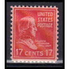 822 17c Andrew Johnson Fine MNH B0960