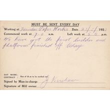 Hendon Paper Works Sunderland Ladder Manchester Foreman Workers Old Postcard