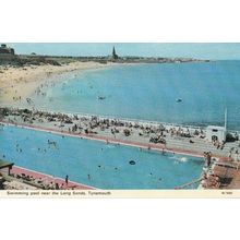 High Divers on Diving Board at Tynemouth Swimming Pool 1970s Postcard