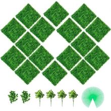 Artificial Boxwood Panels, 16 PCS 20"x20" Boxwood Hedge Wall Panels, PE Arti...