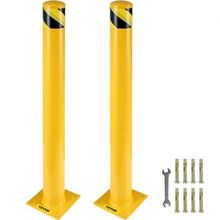 Safety Bollard, 36 Inch Height Bollard Post, 5.5 Inch Diameter Steel Pipe Sa...