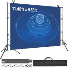 12 x 10 ft Heavy Duty Backdrop Stand, Height Adjustable Photography Backdrop...