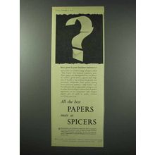 1959 Spicers Paper Ad - All The Best