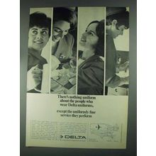 1967 Delta Airlines Ad - Nothing Uniform About People