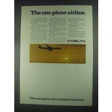 1967 Delta Airlines Ad - The One-Plane Airline