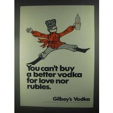1967 Gilbey's Vodka Ad - You Can't Buy Better