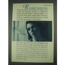 1967 Geritol Pharmaceuticals Ad - Woman's Needs