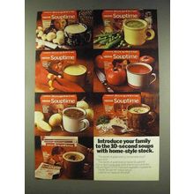 1977 Nestle Souptime Soup Ad - Home-Style Stock