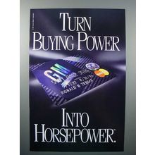 1992 GM MasterCard Ad - Buying Power into Horsepower