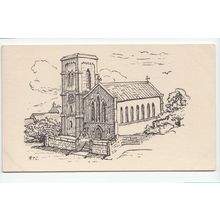 St Mary's Parish Church Isles of Scilly Sketch Postcard