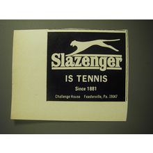 1974 Slazenger Tennis Equipment Ad - Slazenger is Tennis since 1881