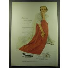 1949 Martex Iris Towel Ad - Isn't this your dream of a towel?