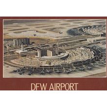 Car Park at DFW Airport Dallas Fort Worth Aerial Postcard