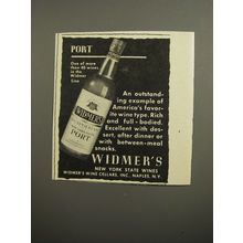 1952 Widmer's Port Wine Advertisement