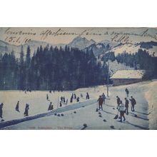 Adelboden The Rinks Skiing Ice Skating Rink Switzerland Rare Postcard