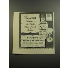 1952 Booth's House of Lords Gin Ad - The one best Martini