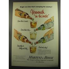 1952 Martini & Rossi Vermouth Ad - Bright new idea that's sweeping the country