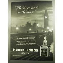 1952 House of Lords Scotch Ad - The best scotch in the house