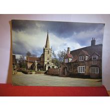 the CHURCH & HUNTING LODGE , LACOCK, WILTSHIRE. unused postcard by Judges =