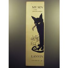 1957 Lanvin My Sin Perfume Advertisement - My Sin a most provocative perfume