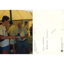 Norman Willis TUC Trade Union Secretary Hand Signed Painting Postcard & COA Phot