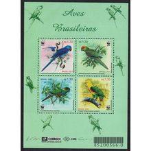 Brazil Birds WWF Parrots MS 2001 MNH SG#MS3207 MI#3150-3153 Sc#2799
