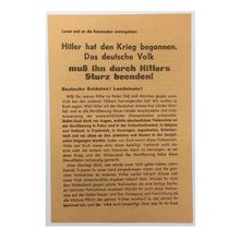 WW2 Soviet/Russian Air Drop Leaflet Authored by the Communist Party of Germany.