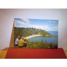 FERMAIN BAY, GUERNSEY, used vintage postcard 1966 postmark =
