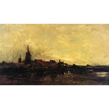 the-river-meuse-at-dordrecht-1872 Poster Canvas Movie Film Print A0 A1 A2 A3 A4