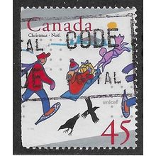 CAN 1996 45c 'CHRISTMAS' (BKLT) FINE USED (EBID71-387)