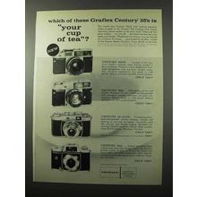 1959 Graflex Century 35NE, 35N, 35 and 35A Camera Ad