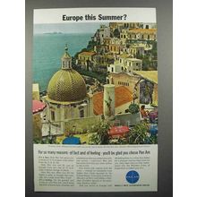 1963 Pan Am Airways Ad - Europe this Summer? Italy