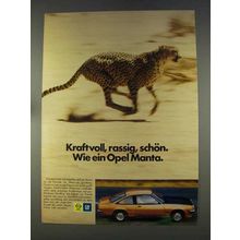1977 Opel Manta Car Ad - in German - Kraftvoll, rassig, schon