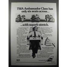 1984 TWA Airline Ad - Ambassador Class, Superb Stretch