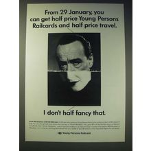 1989 Young Persons Railcard Ad - From 29 January, you can get half price