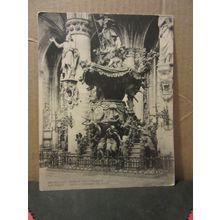CHURCH OF ST. GUDULE, BRUXELLES, BRUSSELS . unused large antique postcard 1908 =