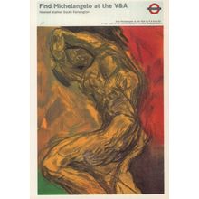 Find Michelangelo At The V&A 1992 Painting Tube Train Poster Postcard
