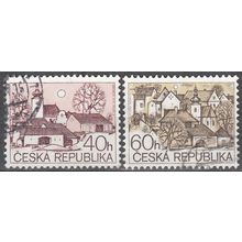 Ceska Republika 1995 Michel 71Y - 72Y O Cote (2009) 0.70 € Villages Cachet rond